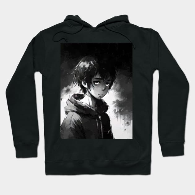 Sad anime hoodie sales